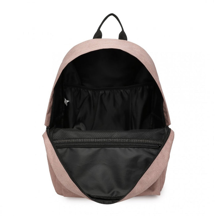 Polyester Everyday Backpack with Design – Pink