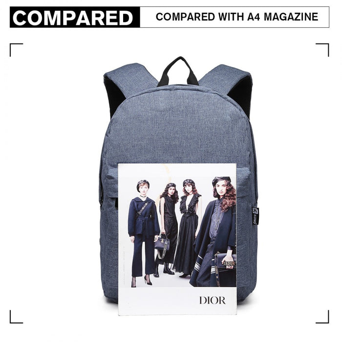 Polyester Everyday Backpack with Design – Blue