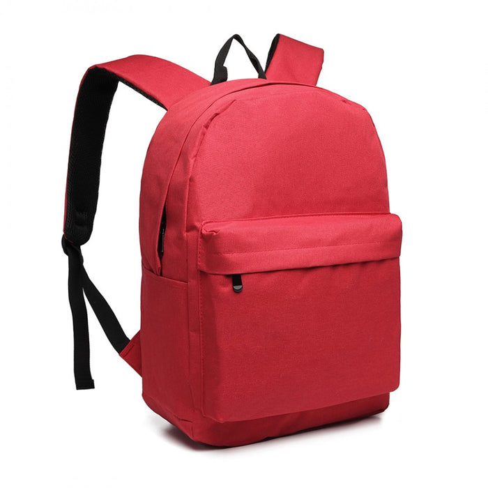 Polyester Everyday Backpack with Design – Red