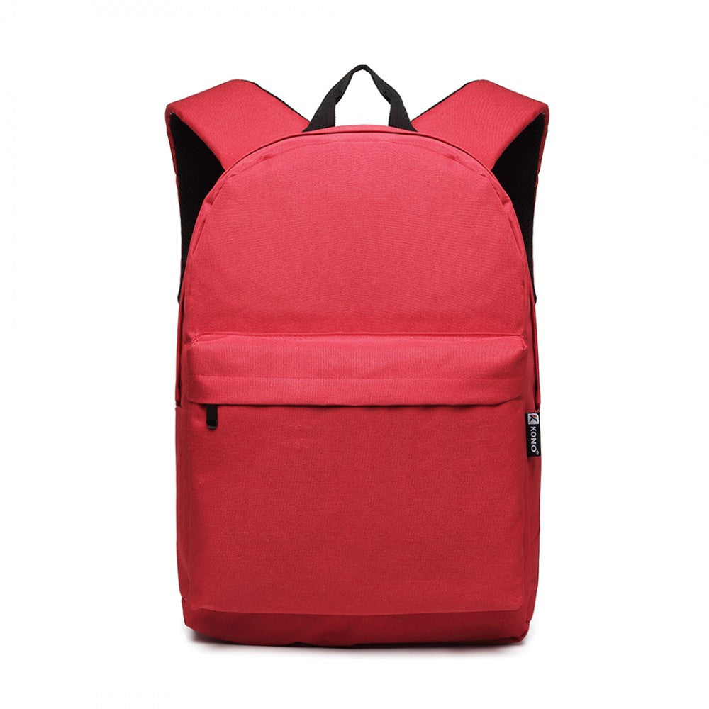 Polyester Everyday Backpack with Design – Red