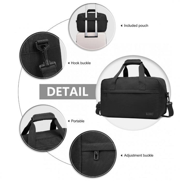 Lightweight Sports Travel Duffel Bag – E1960M – Black