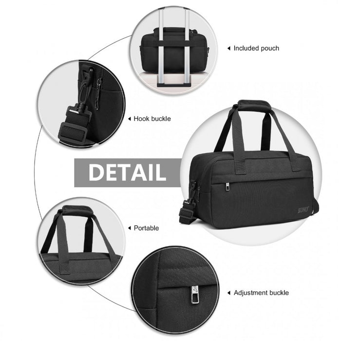 Lightweight Sports Travel Duffel Bag – E1960S – Black