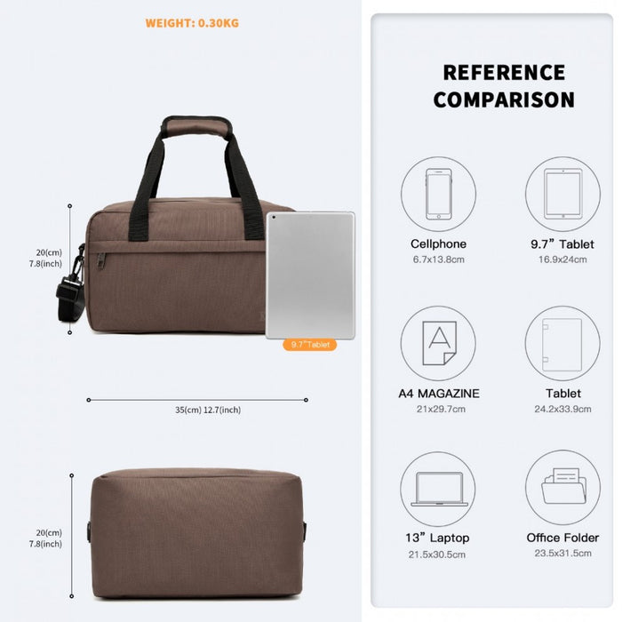 Lightweight Sports Travel Duffel Bag – E1960S – Brown