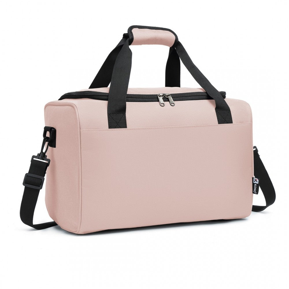 Structured Travel Duffle Bag – Pink