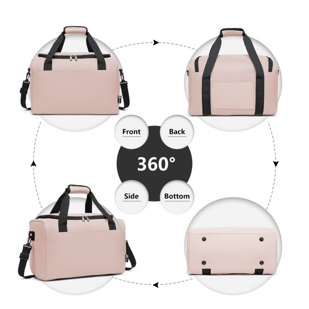 Structured Travel Duffle Bag – Pink