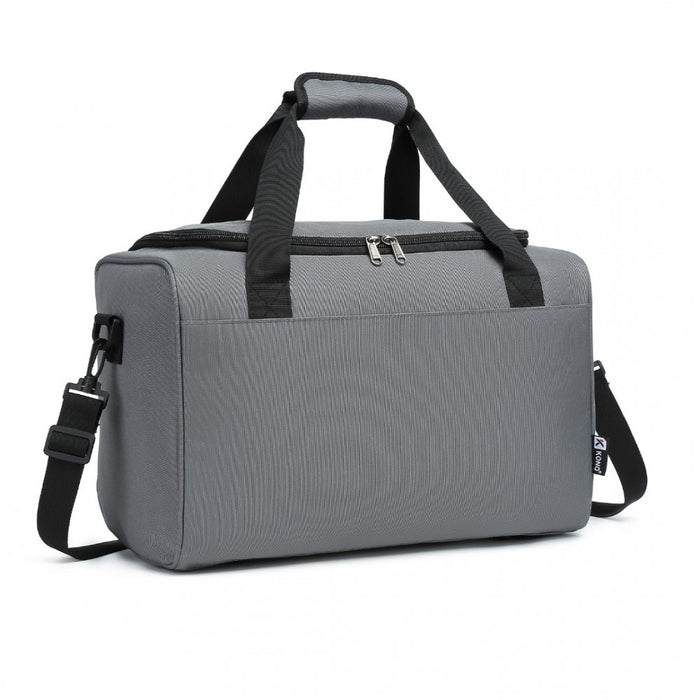 Structured Travel Duffle Bag – Grey