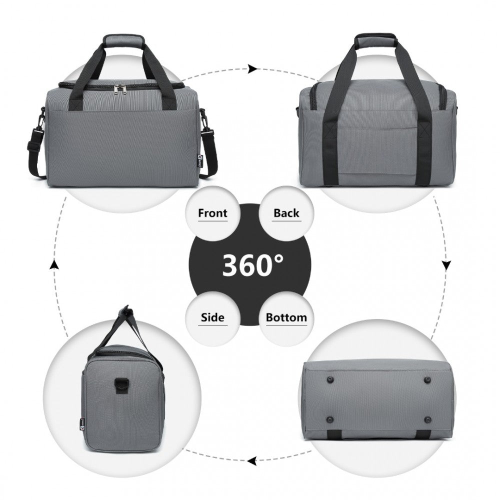 Structured Travel Duffle Bag – Grey
