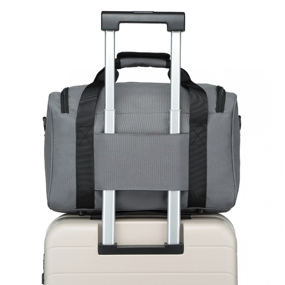 Structured Travel Duffle Bag – Grey