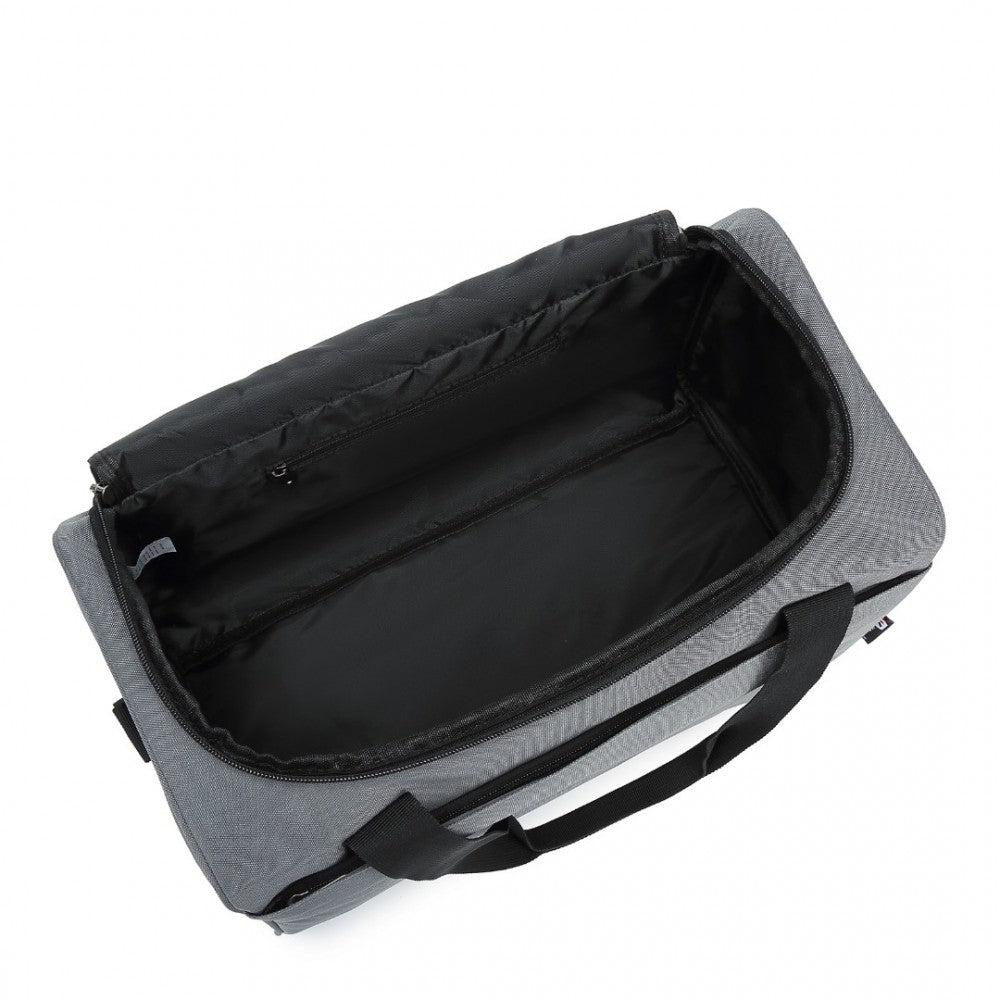 Structured Travel Duffle Bag – Grey