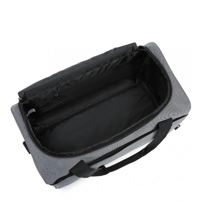 Structured Travel Duffle Bag – Grey