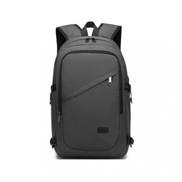 Business Laptop Backpack with USB Charging Port – Dark Grey