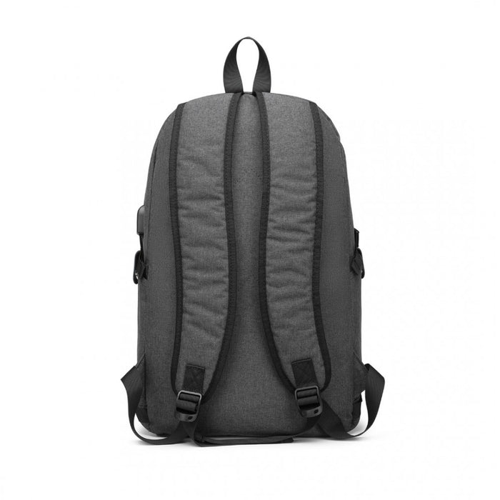 Business Laptop Backpack with USB Charging Port – Dark Grey