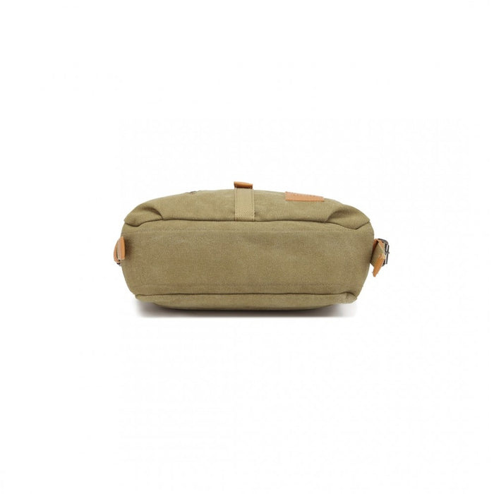 Casual Canvas Dual-Use Bag Large Shoulder Bag and Backpack – Khaki
