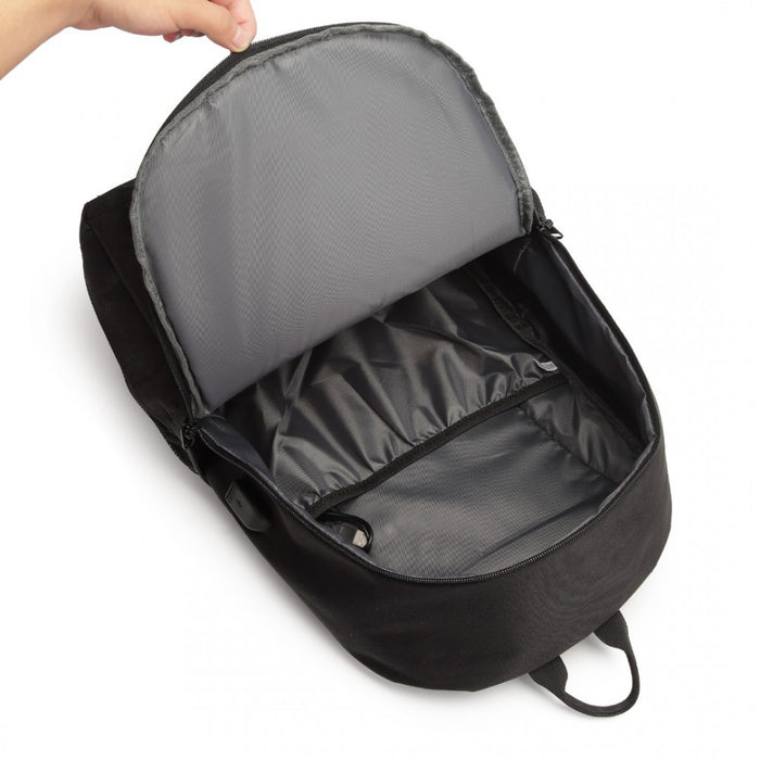 Glow in the Dark Waterproof USB Charging Backpack with Pencil Case – Black