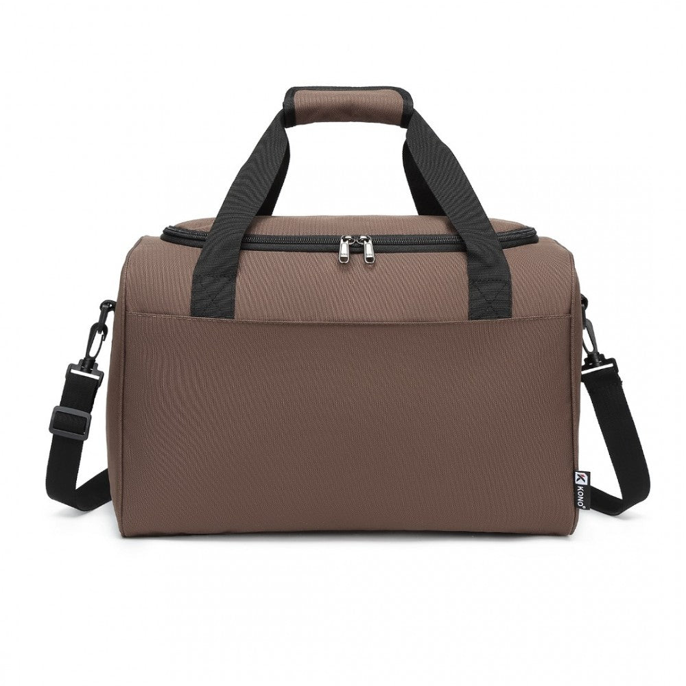 Structured Travel Duffle Bag – Brown