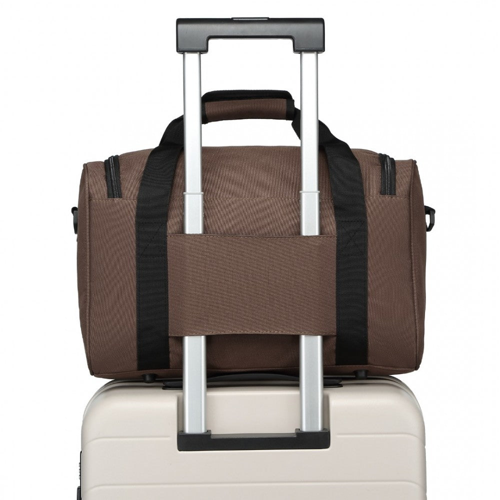 Structured Travel Duffle Bag – Brown