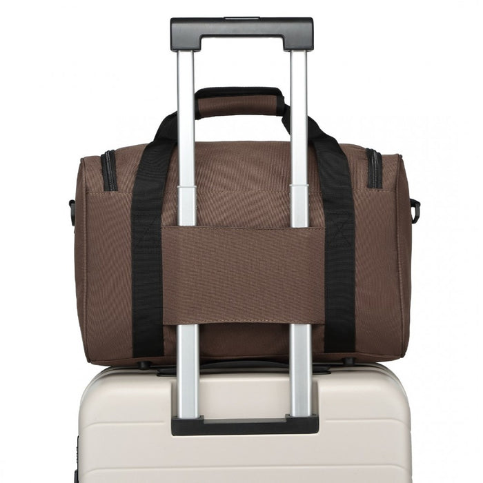 Structured Travel Duffle Bag – Brown