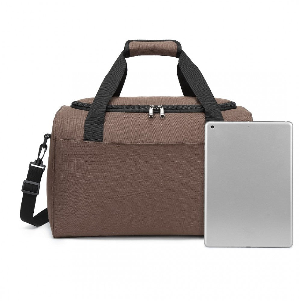 Structured Travel Duffle Bag – Brown