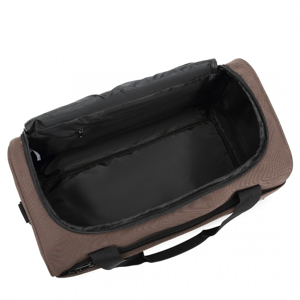 Structured Travel Duffle Bag – Brown