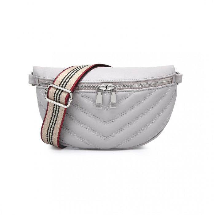 Wide Strap Bum Bag Lightweight Adjustable Waist Bag – Grey