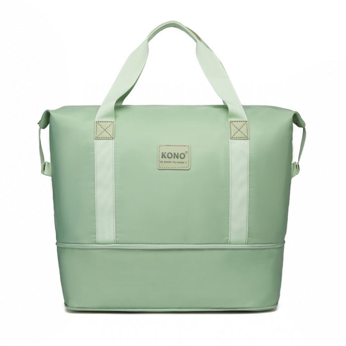 2-Piece Expandable Waterproof Travel Duffel Bag Set – Green