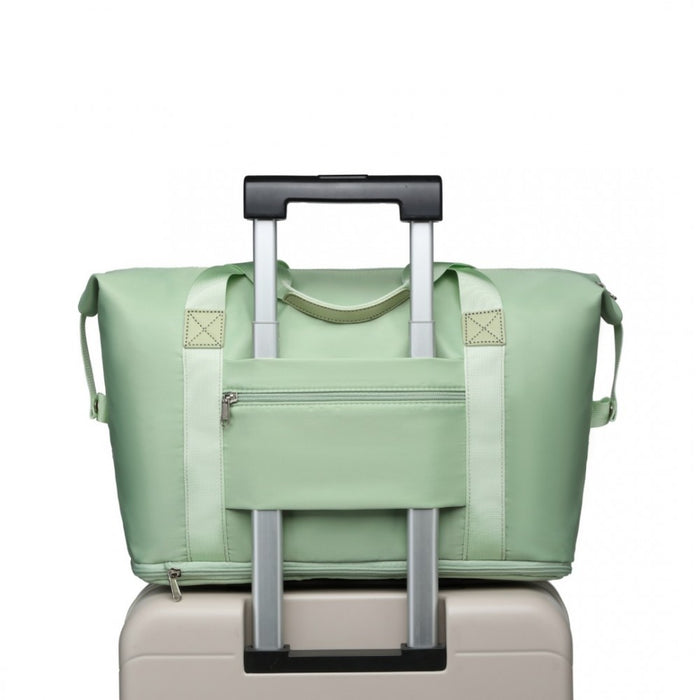 2-Piece Expandable Waterproof Travel Duffel Bag Set – Green