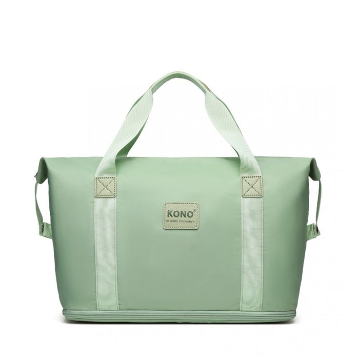 2-Piece Expandable Waterproof Travel Duffel Bag Set – Green
