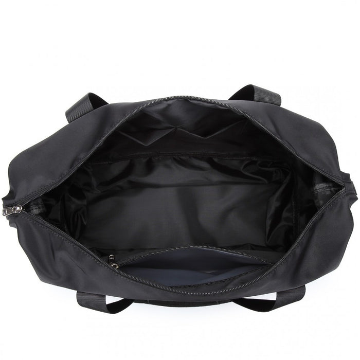 2-Piece Expandable Waterproof Travel Duffel Bag Set – Black