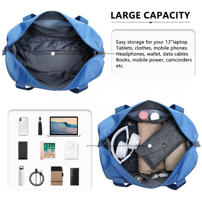 2-Piece Expandable Waterproof Travel Duffel Bag Set – Navy