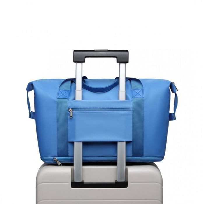 2-Piece Expandable Waterproof Travel Duffel Bag Set – Navy