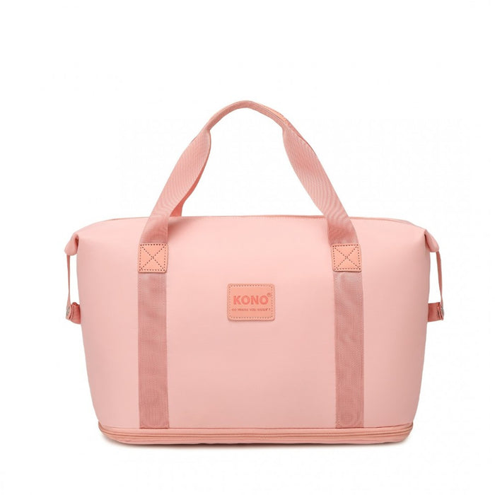 2-Piece Expandable Waterproof Travel Duffel Bag Set – Pink