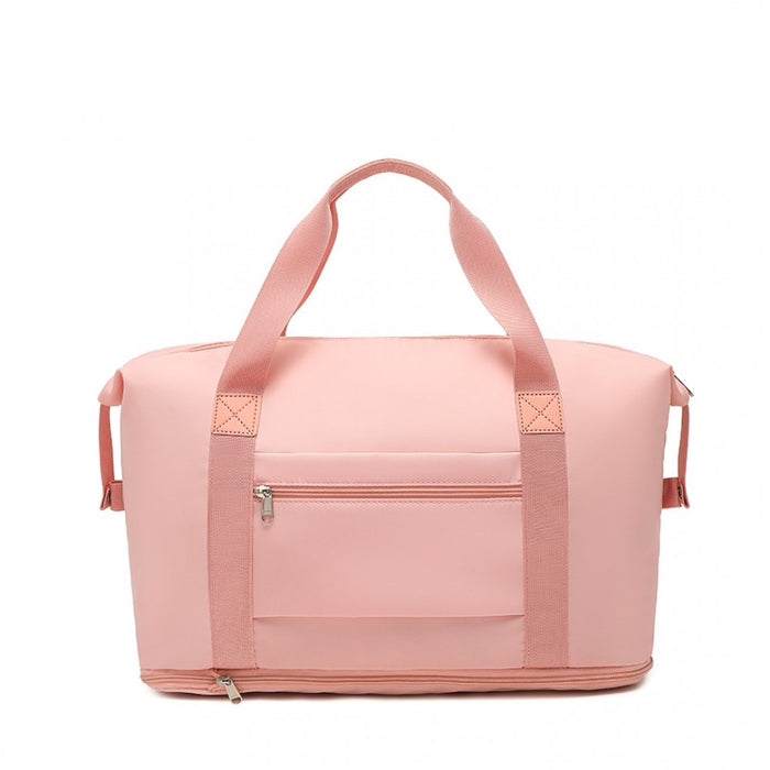 2-Piece Expandable Waterproof Travel Duffel Bag Set – Pink
