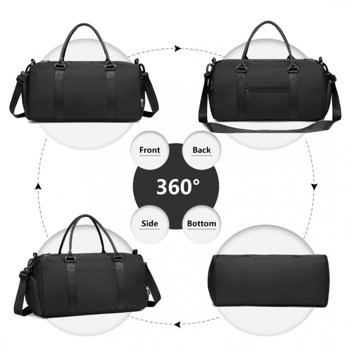 Multi Waterproof Gym Bag Carry-On Weekend Bag – Black