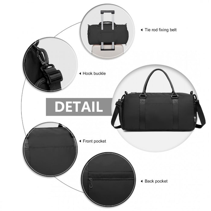 Multi Waterproof Gym Bag Carry-On Weekend Bag – Black