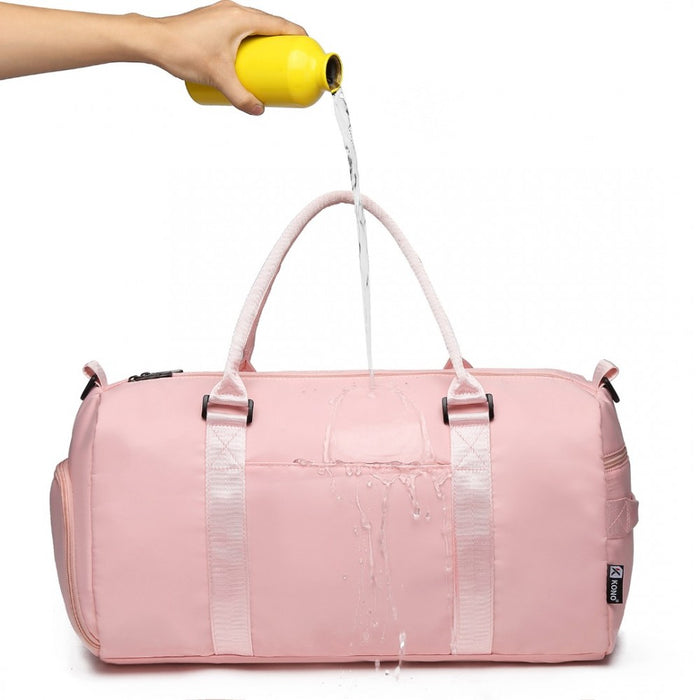 Multi Waterproof Gym Bag Carry-On Weekend Bag – Pink