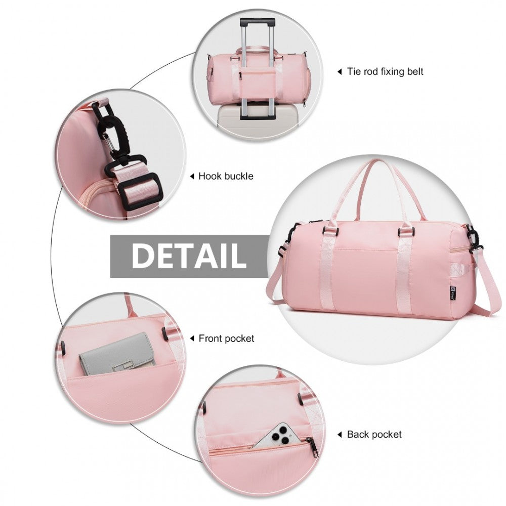 Multi Waterproof Gym Bag Carry-On Weekend Bag – Pink