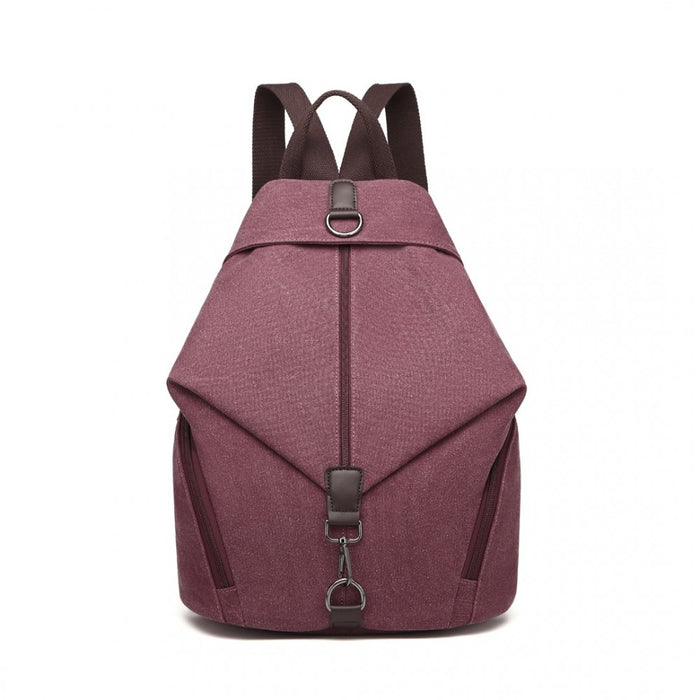 Fashion Anti-Theft Canvas Backpack – Claret