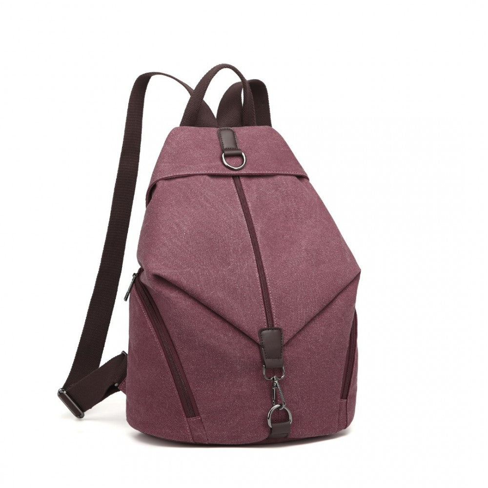 Fashion Anti-Theft Canvas Backpack – Claret