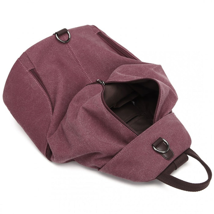Fashion Anti-Theft Canvas Backpack – Claret