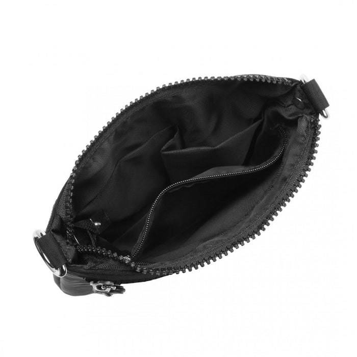 Casual Multi Pocket RFID Blocking Crossbody Bag – Black