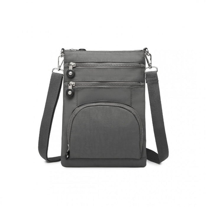 Casual Multi Pocket RFID Blocking Crossbody Bag – Grey