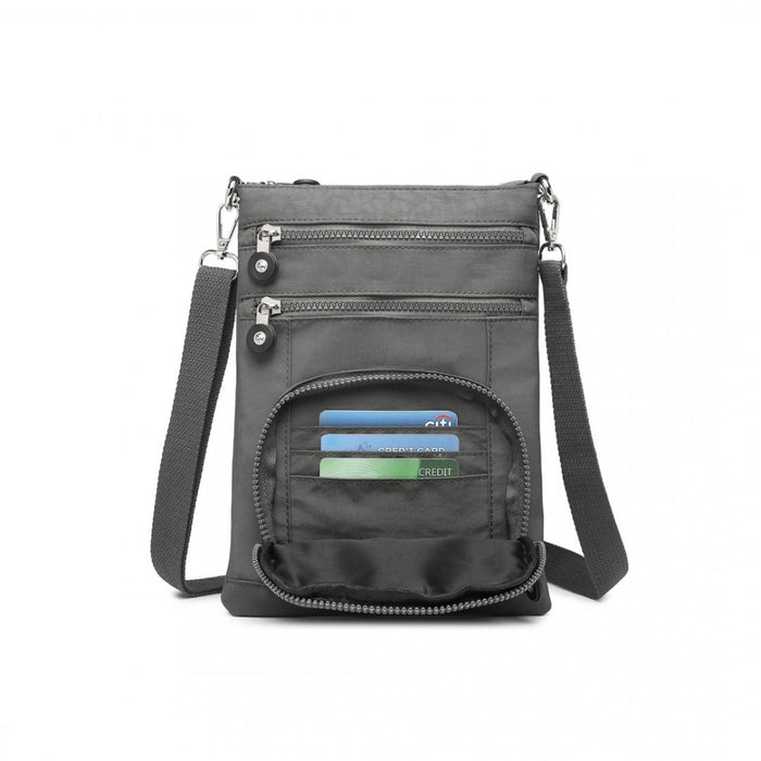 Casual Multi Pocket RFID Blocking Crossbody Bag – Grey