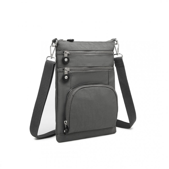Casual Multi Pocket RFID Blocking Crossbody Bag – Grey