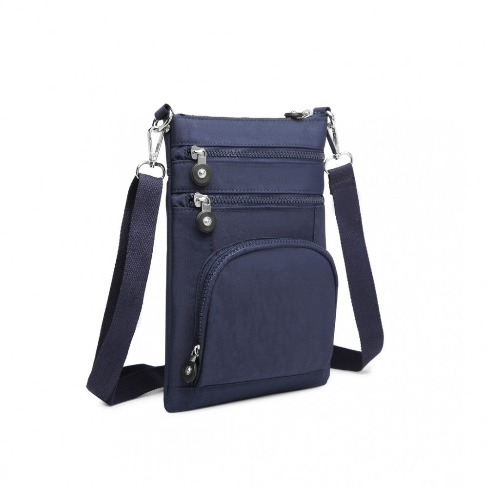 Casual Multi Pocket RFID Blocking Crossbody Bag – Navy