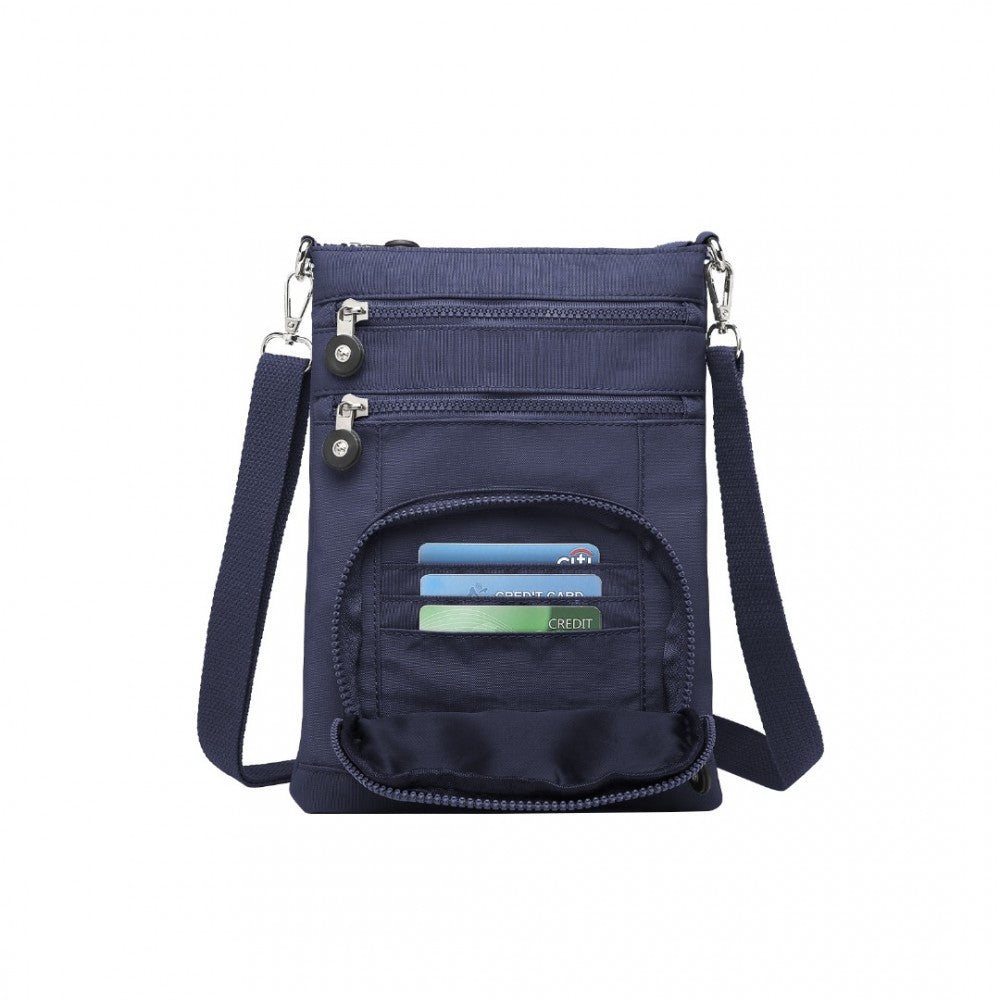 Casual Multi Pocket RFID Blocking Crossbody Bag – Navy