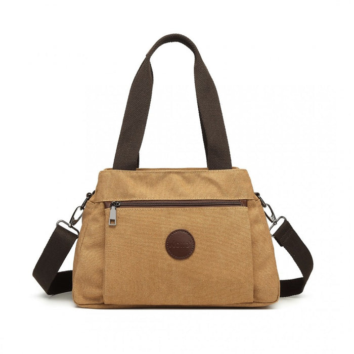 Canvas Crossbody Bag – Brown