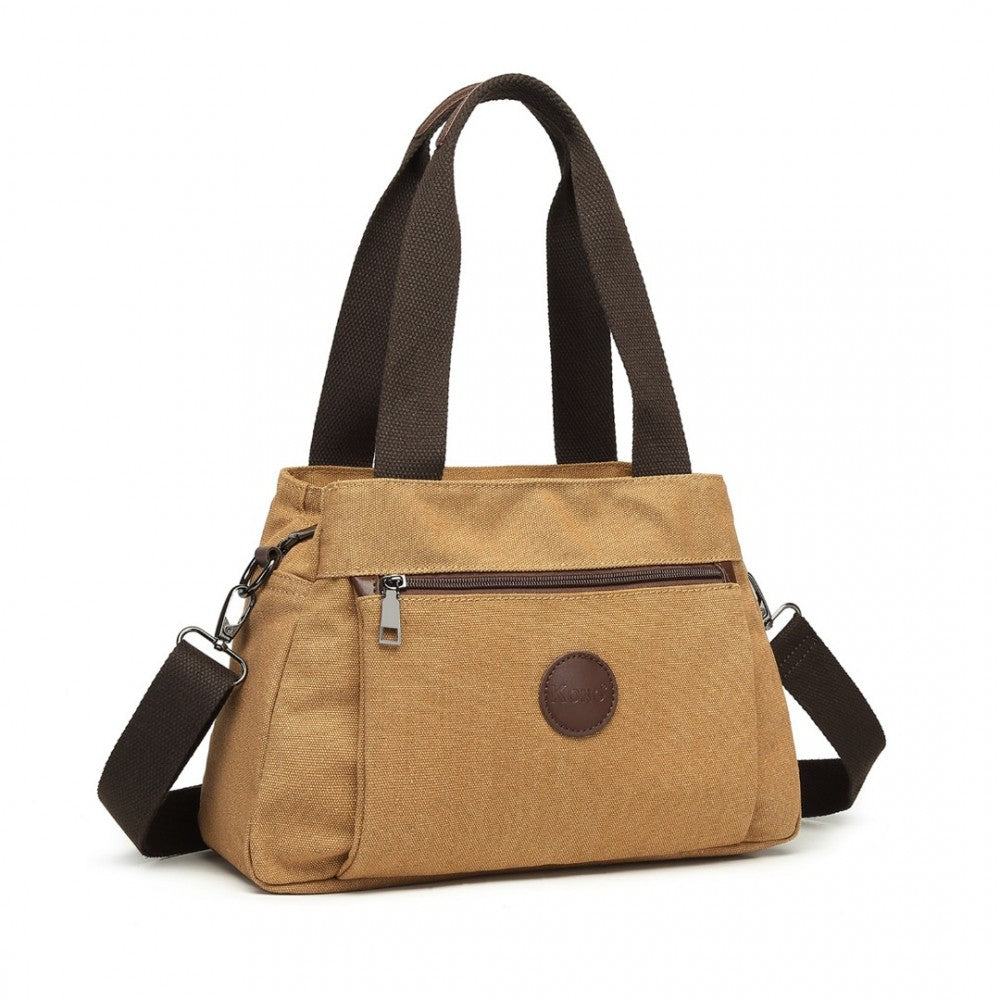 Canvas Crossbody Bag – Brown