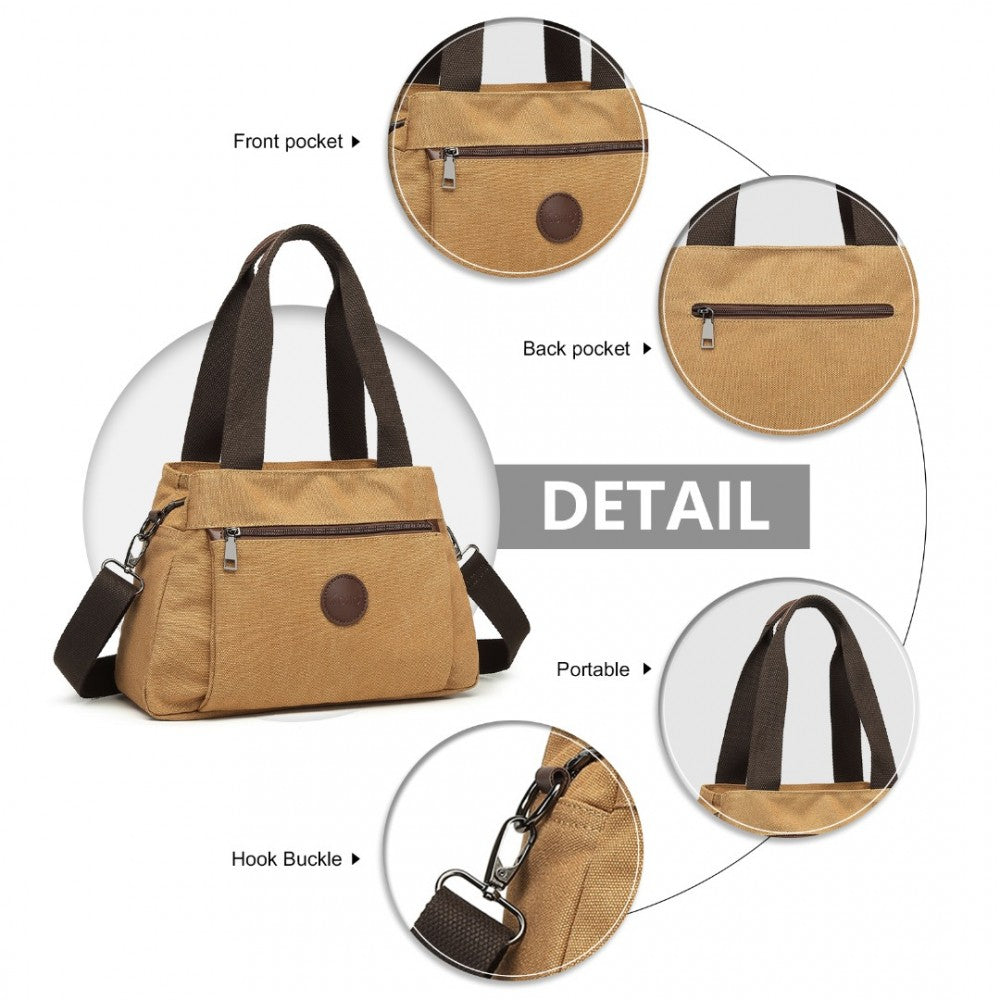 Canvas Crossbody Bag – Brown