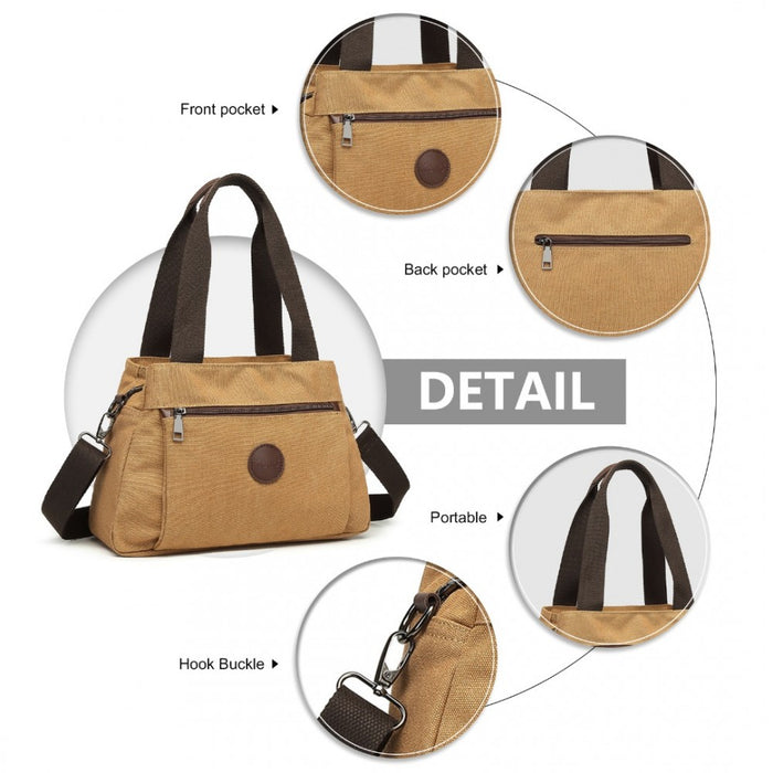 Canvas Crossbody Bag – Brown