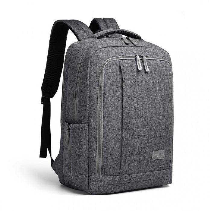 Multi-Compartment Backpack with USB Port – Grey
